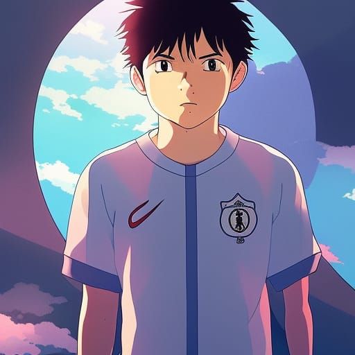 Ronaldo in Studio Ghibli Anime Style