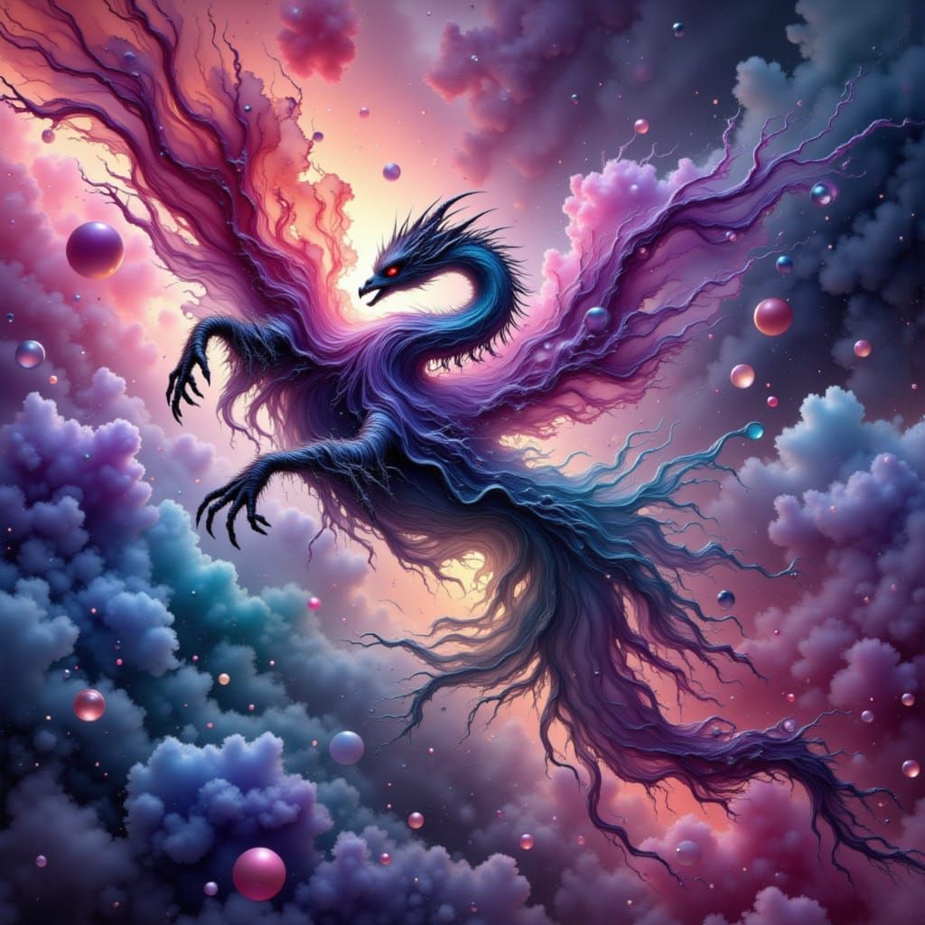 Colorful Abstract Splash Art in Detailed Digital Style