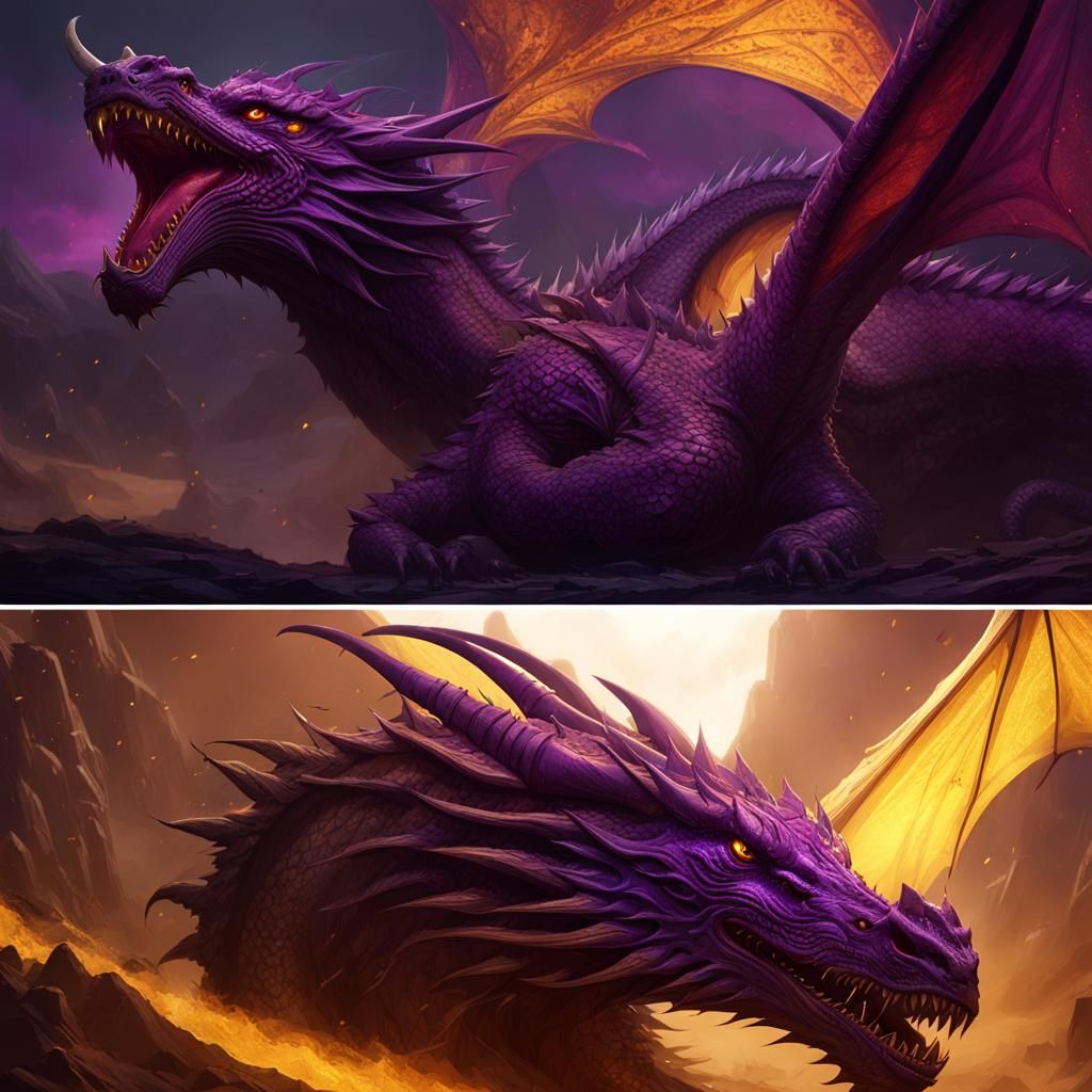 Majestic Dragon Fury in Flight: Dark Fantasy Art