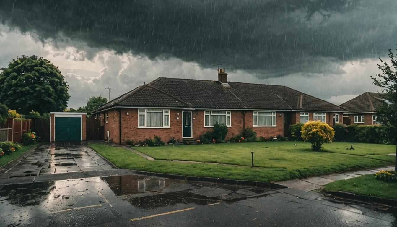 Dramatic Bungalow: Rain and Sun in Cinematic Style