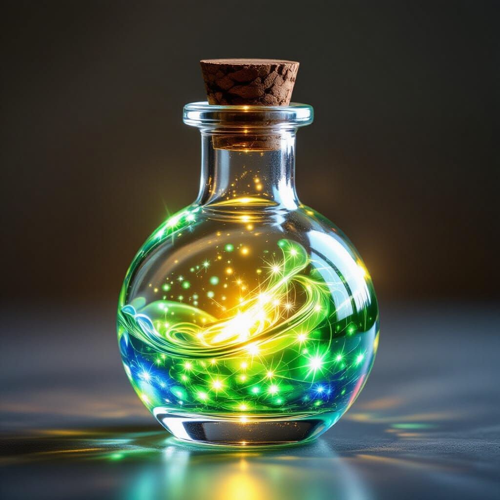Glowing Potion of Healing in Studio Shot Style