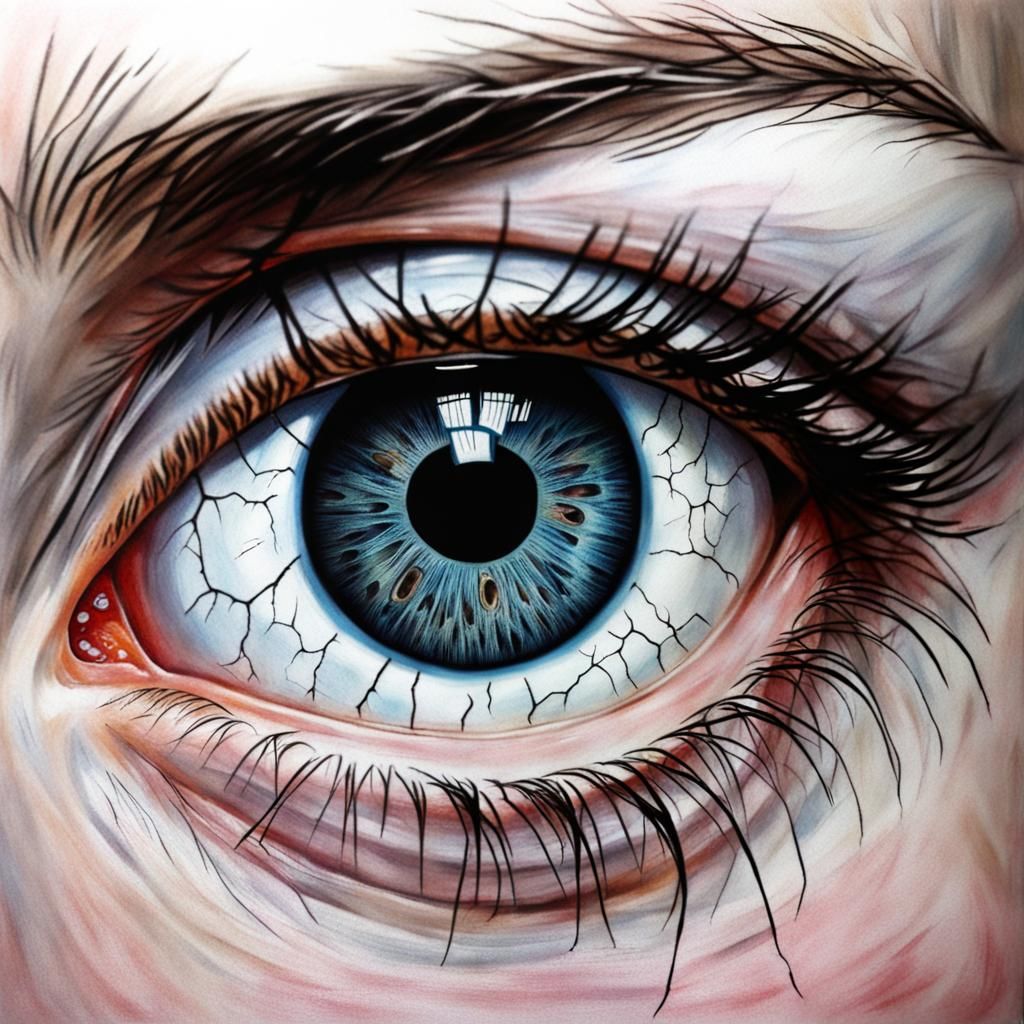 Hyperrealistic Creepy Eye with Hollow Socket