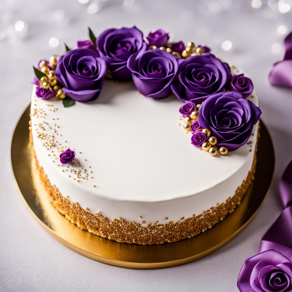 Elegant Cake with Roses, Professional Photography