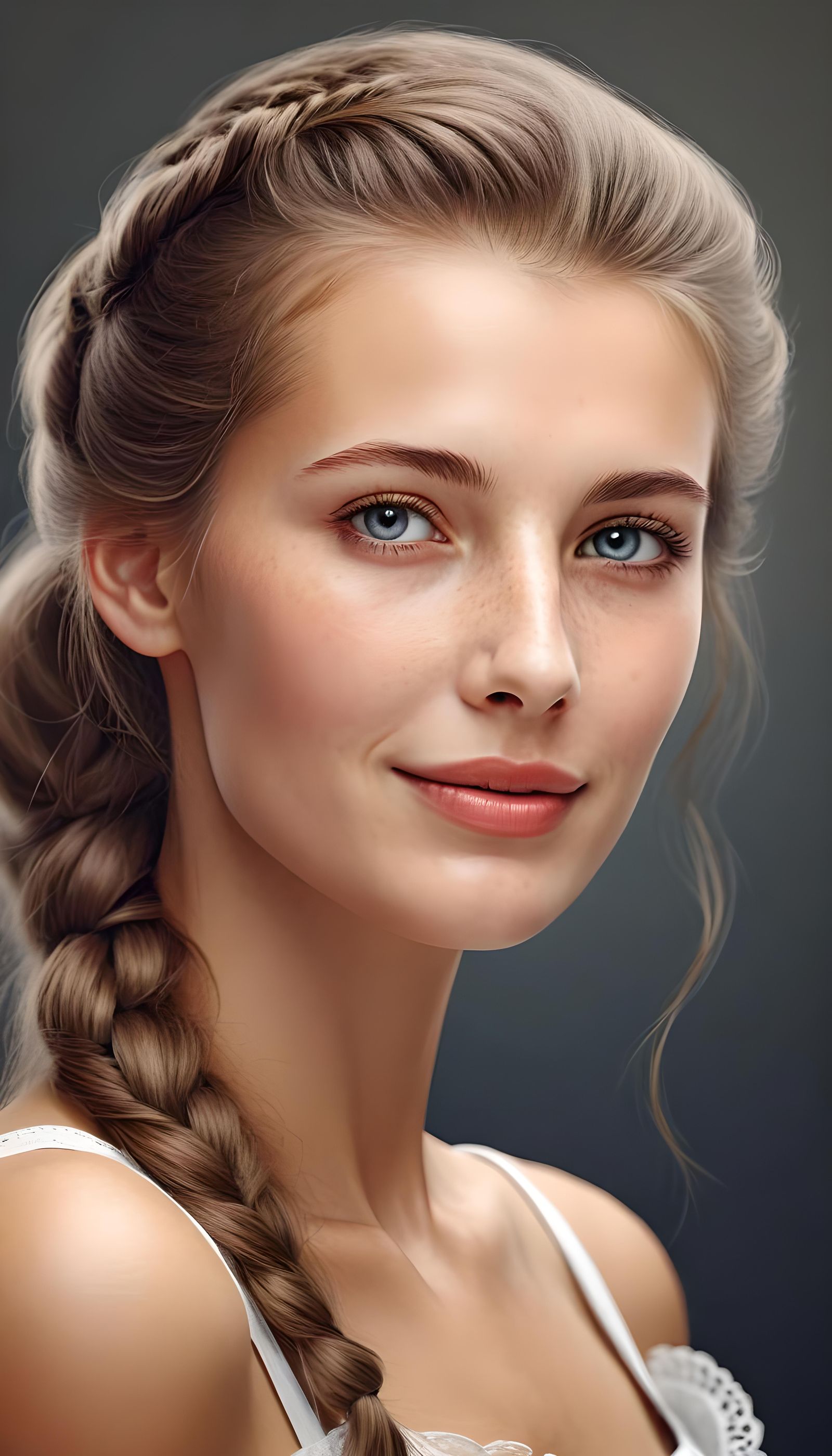 Realistic Portrait of a Beautiful Austrian Woman