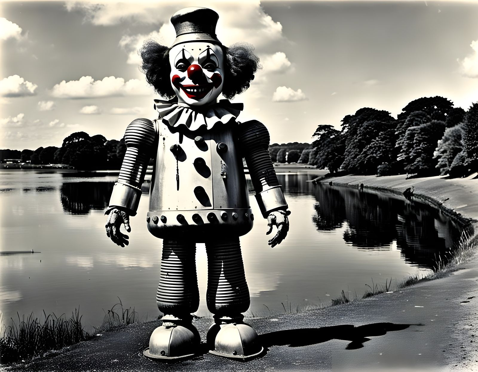 Vintage Sci-Fi Sandown Clown Encounter on Isle of Wight