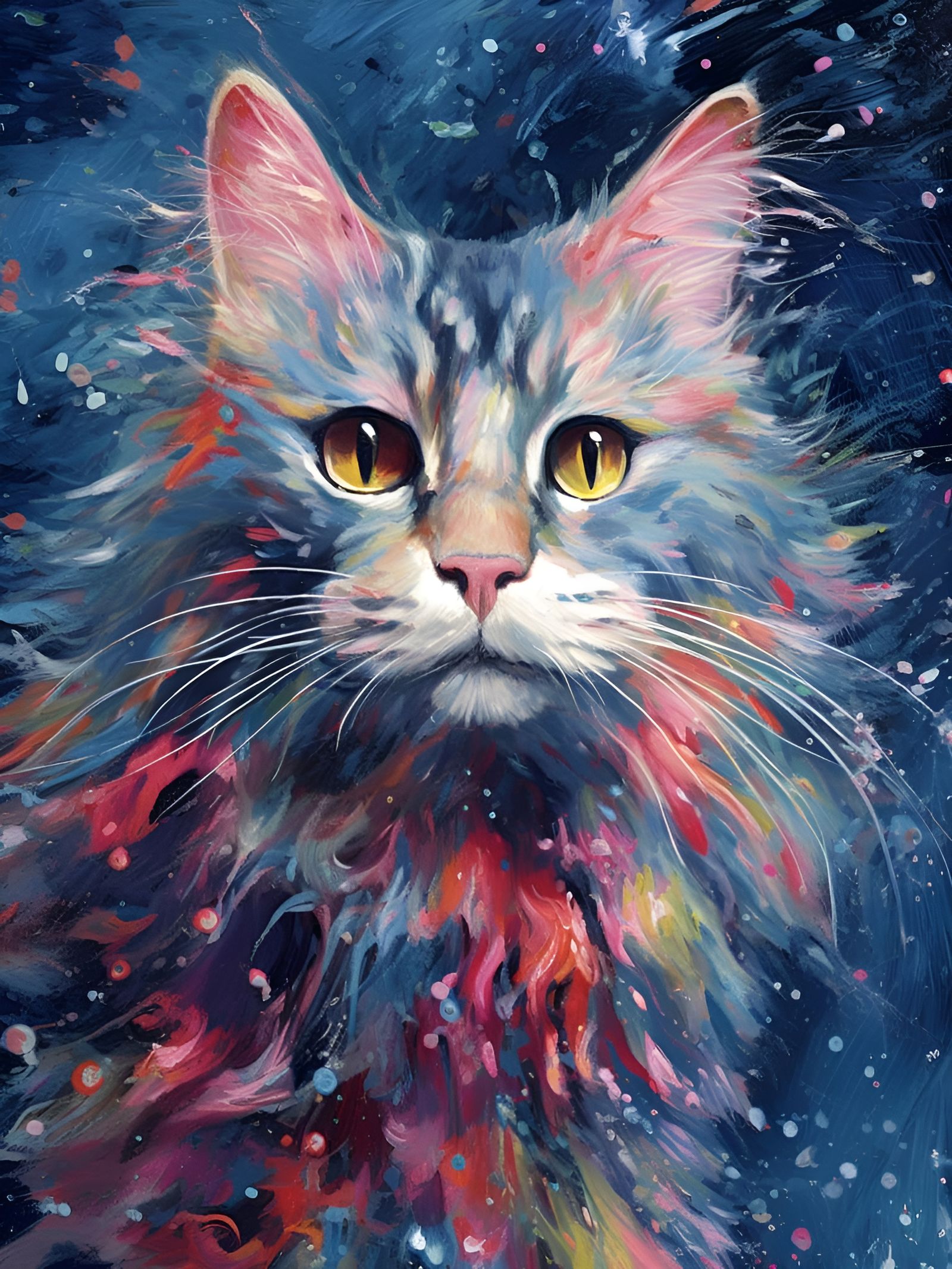 Cosmic Maine Coon - A Midjourney Creation