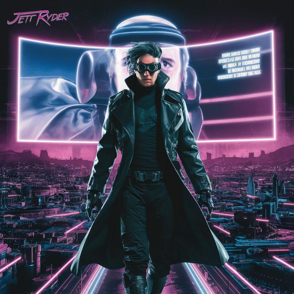 Combine Jett Ryder and the movie 1984.  Album cover  '1984'