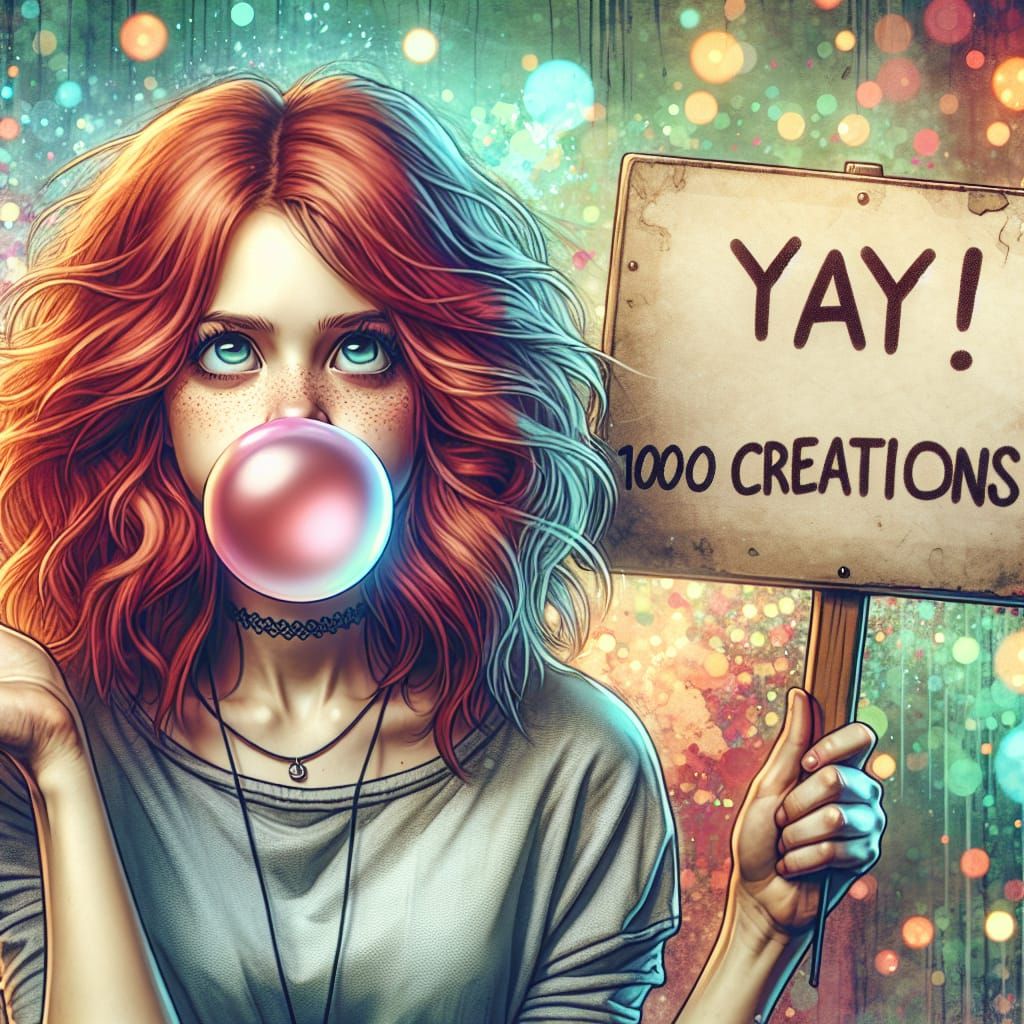 Bored Redhead Celebrates 1000 Creations