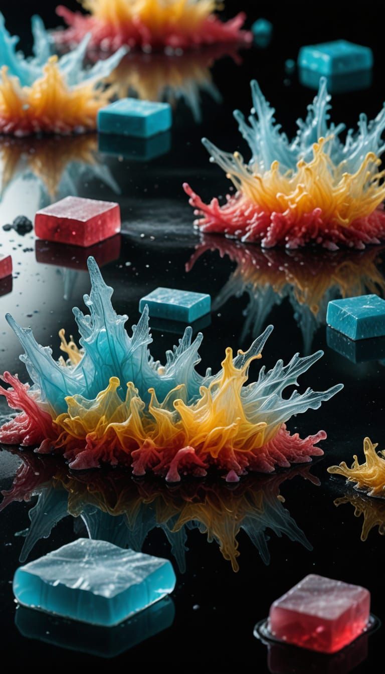 Surreal Stellate Dissolving into Aerogel Filaments