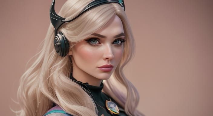 Elegant Hyperrealistic Portrait of a Cowgirl in a Suit and T...