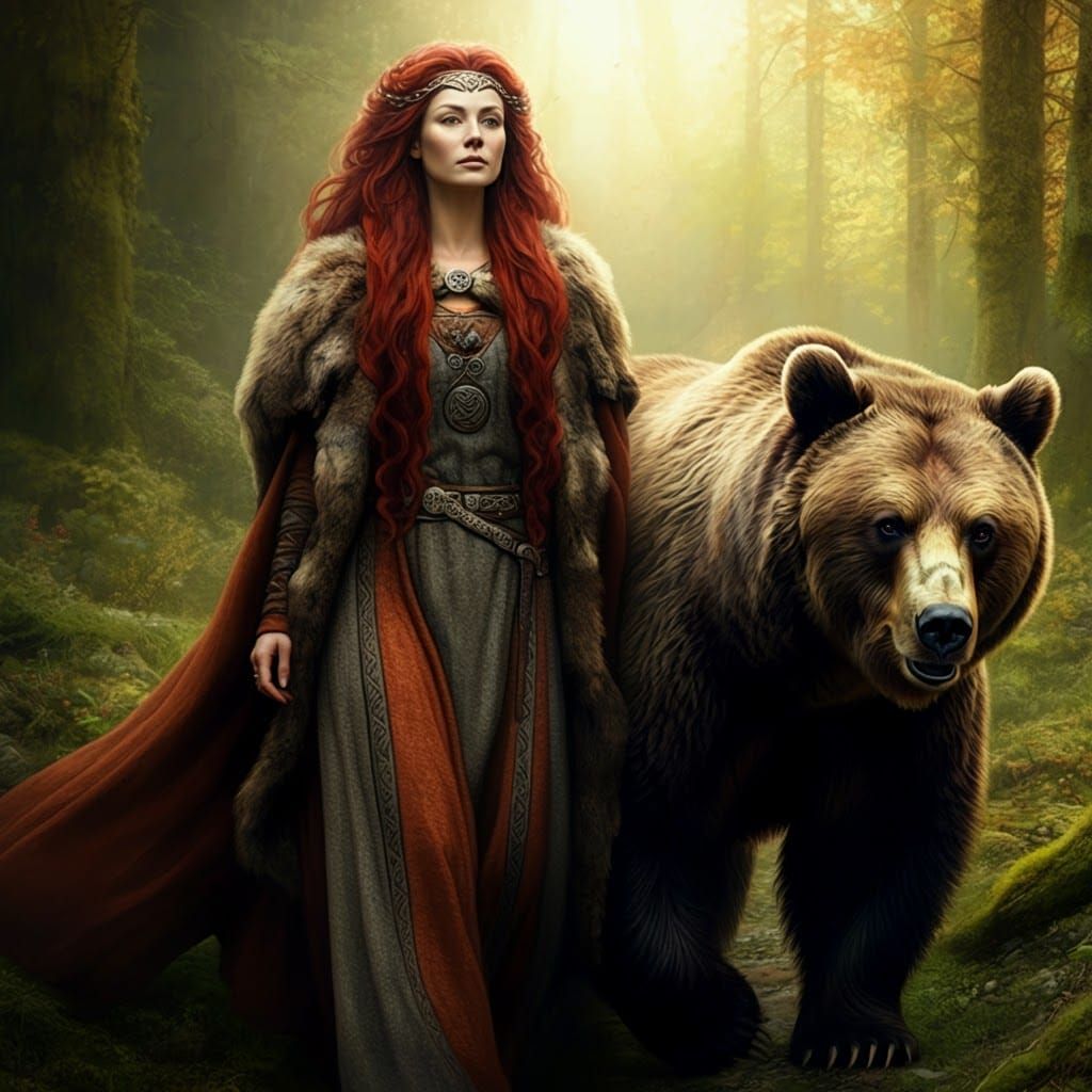 Andarta: Celtic Bear Goddess in Forest
