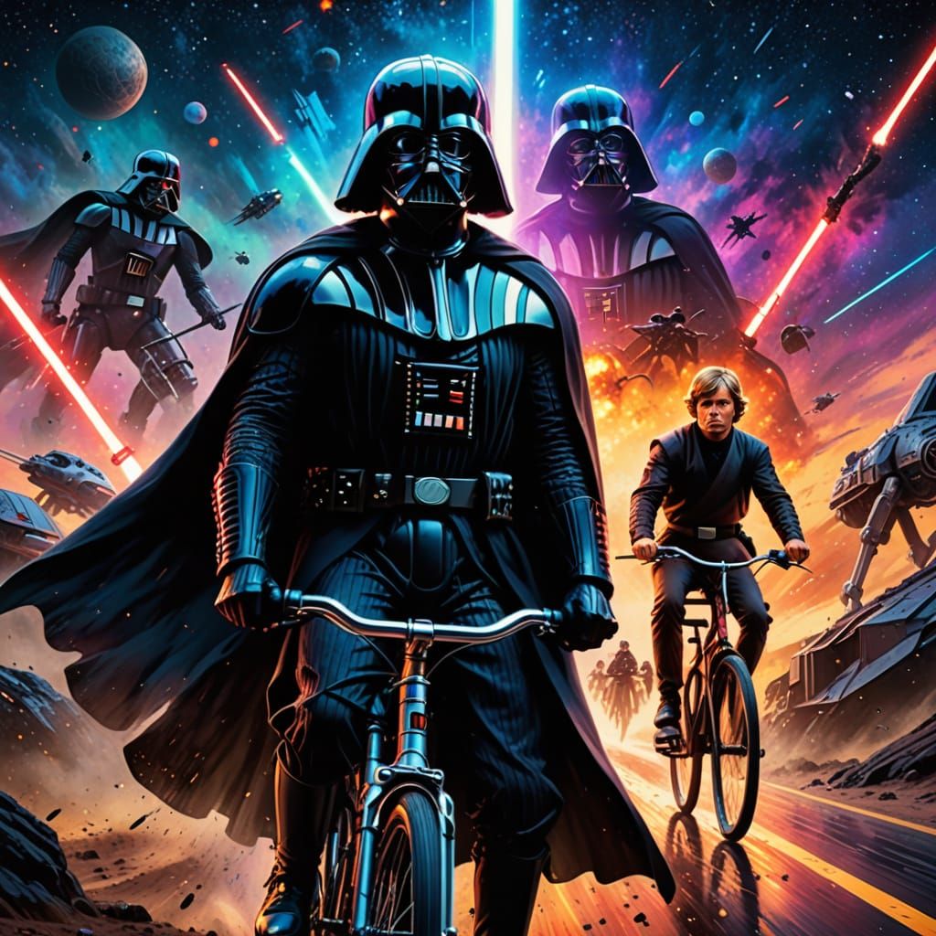 Luke Skywalker and Darth Vader: Galactic Bike Ride