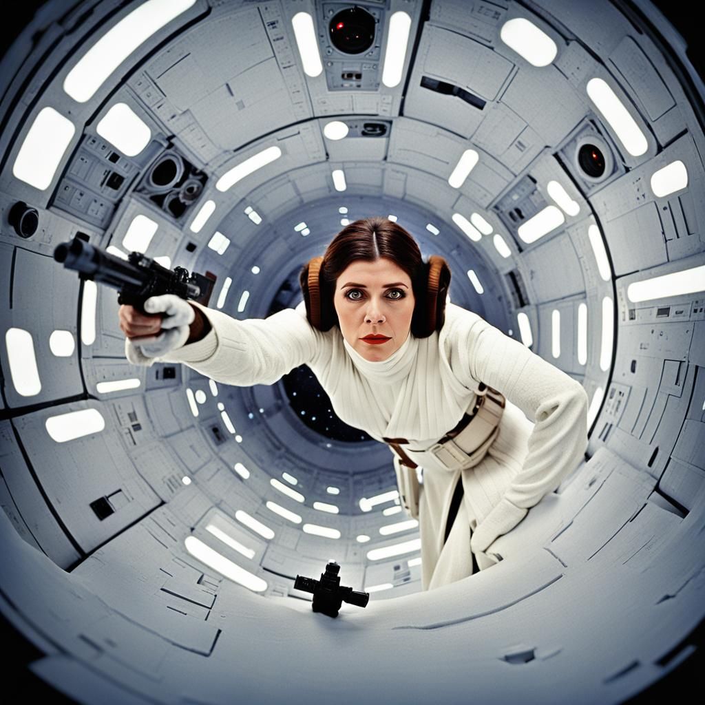 Princess Leia Selfie on Hoth Battleground