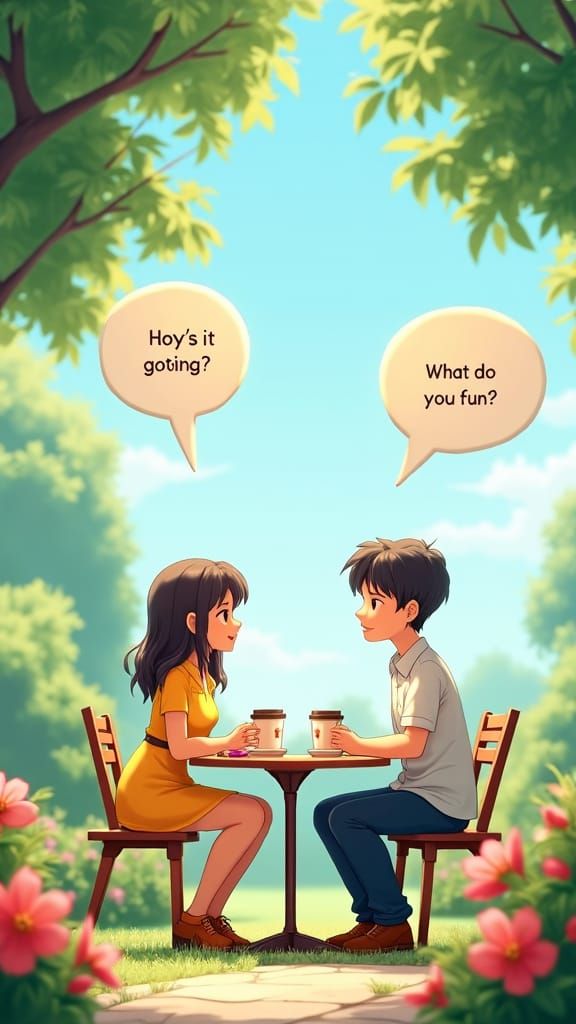 English Conversation Practice with Friends in Anime Style