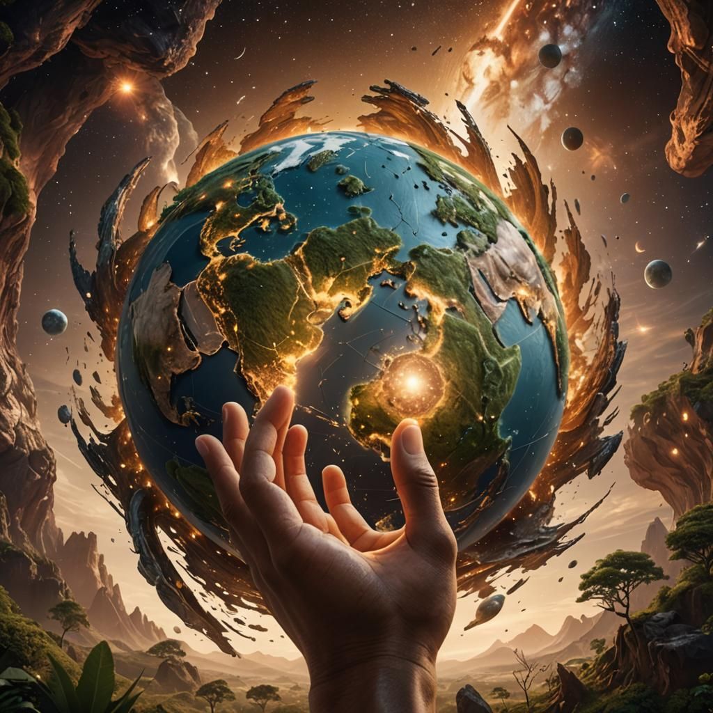 Earth in Hand: Hyper-Realistic Digital Art