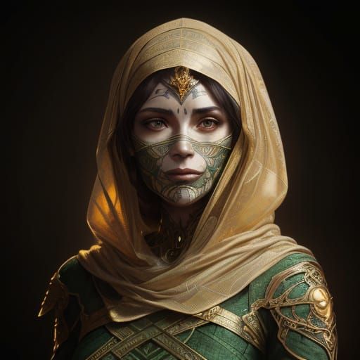 Regal Female Mummy in Cinematic Lighting