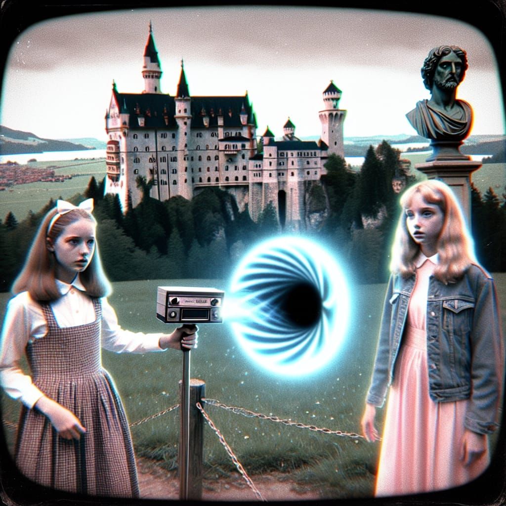 Vintage 80s Film Still of Neuschwanstein Castle