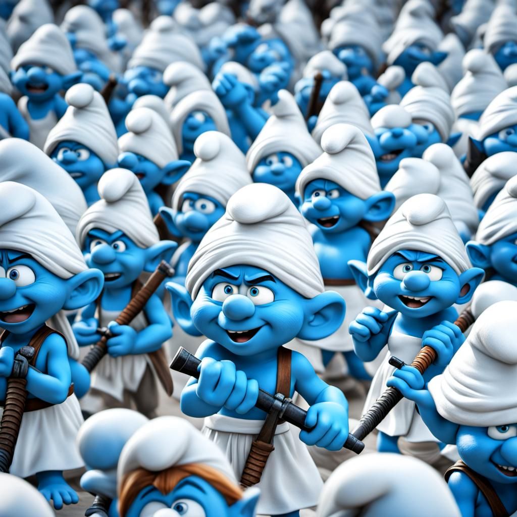 Angry Smurf Mob