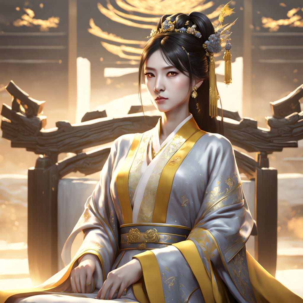 Han Dynasty Empress in Stunning 3D Anime Art