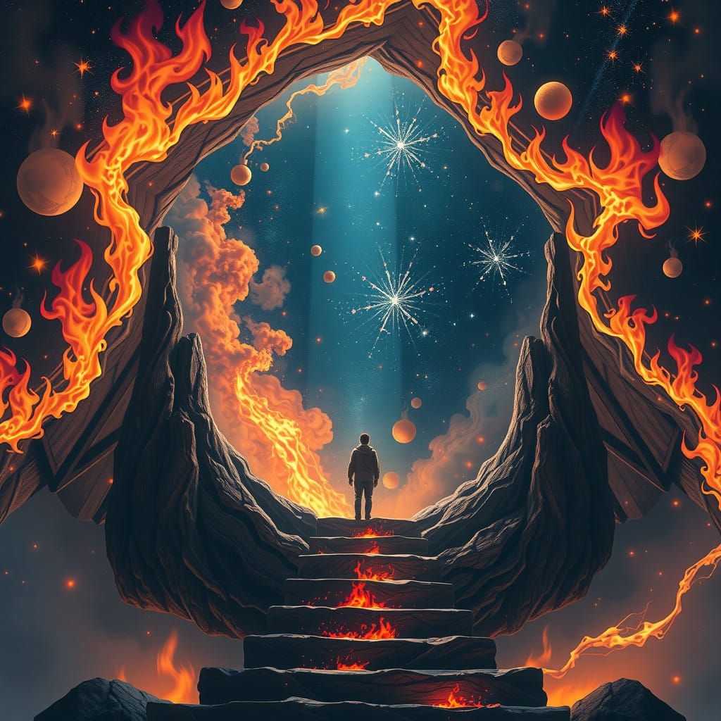 Ascending into the Celestial Forge, a Realm of Alchemical Tr...