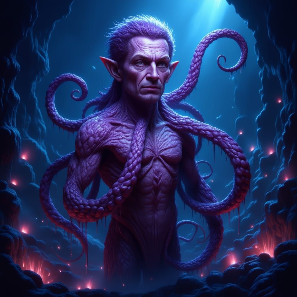 Anthropomorphic Octopus Human Hybrid