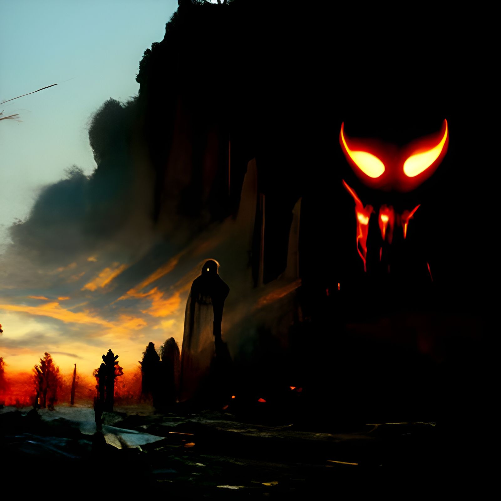 Sinister Sunrise in Hellscape