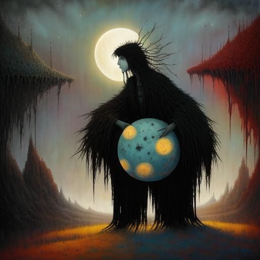 Evoking Sorrow: A Surrealist Vision of Despair