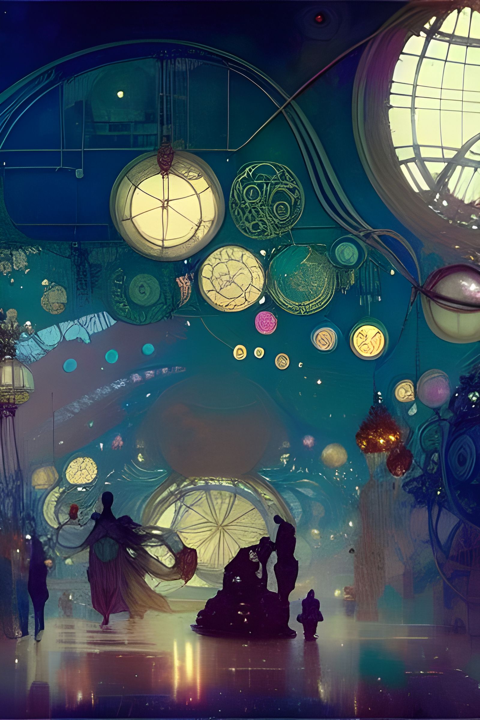 Steampunk Galactic Workshop with Magical Glass Spheres