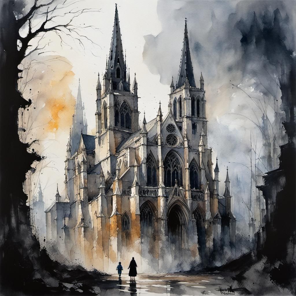 Haunted Gothic Cathedral Art