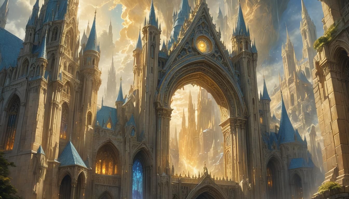 Mystical Portal to a Fantasy City