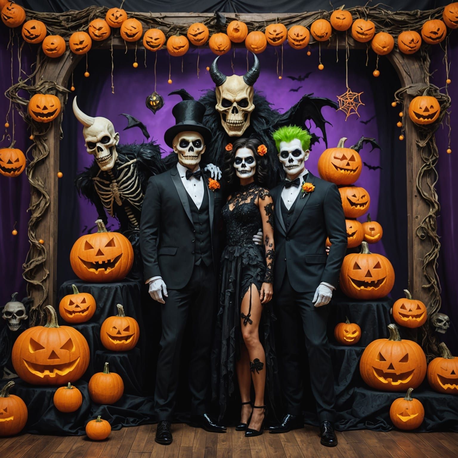Halloween Monsters Prom Photo: Fantastical Digital Art