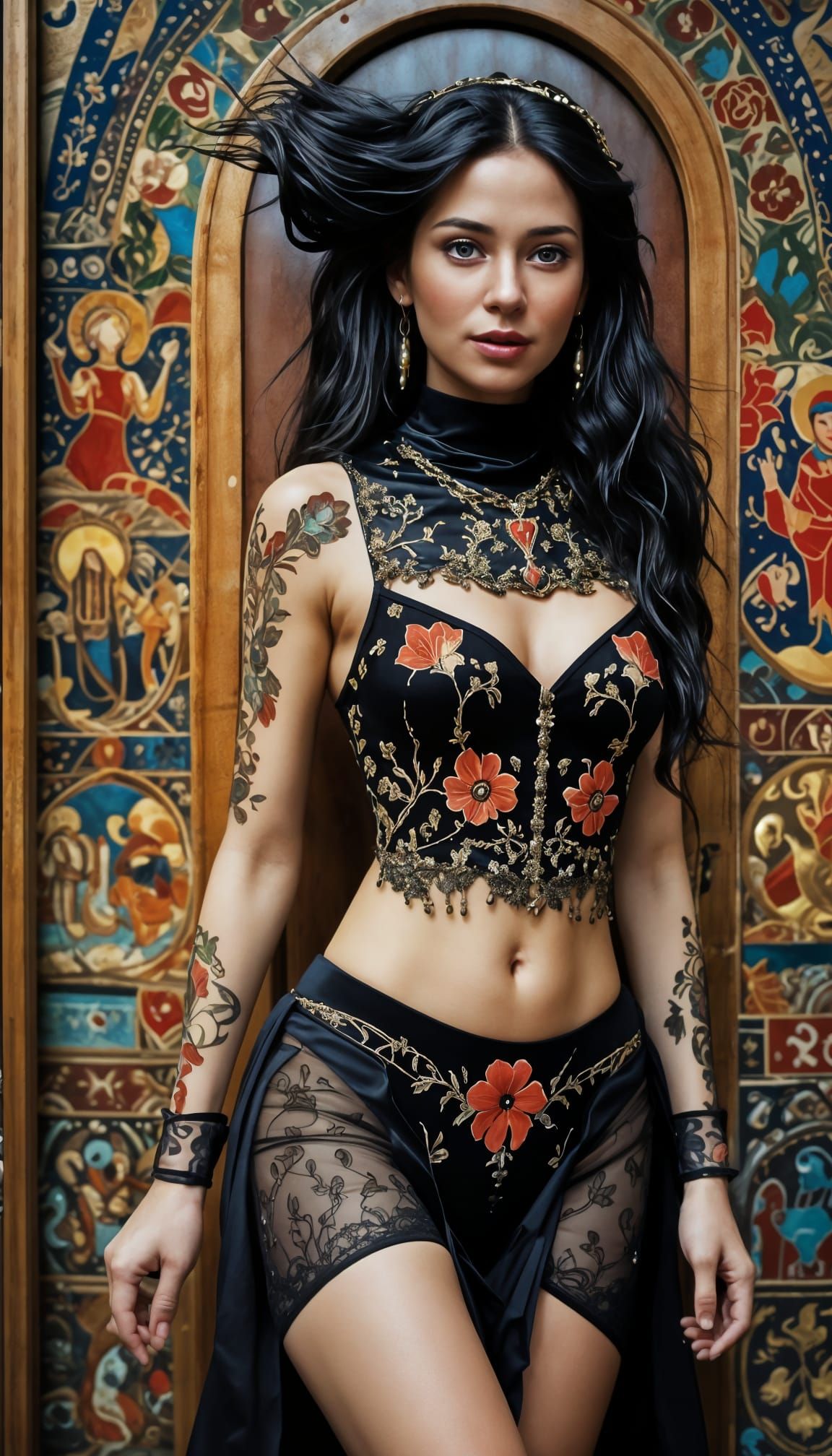 Gorgeous Girl with Piercing Blue Eyes Reflecting Sunlight