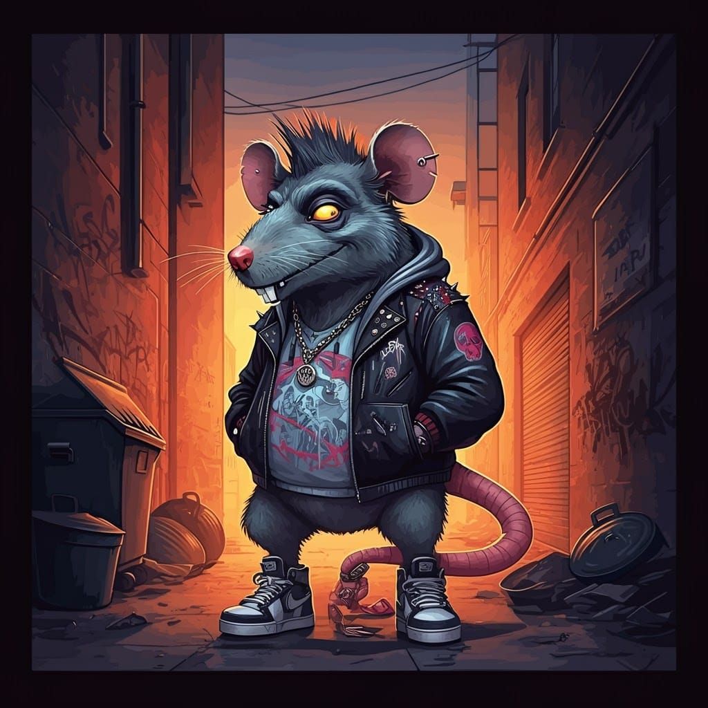 Ratfink Monster in Graffiti Alley: Ed Roth Illustration