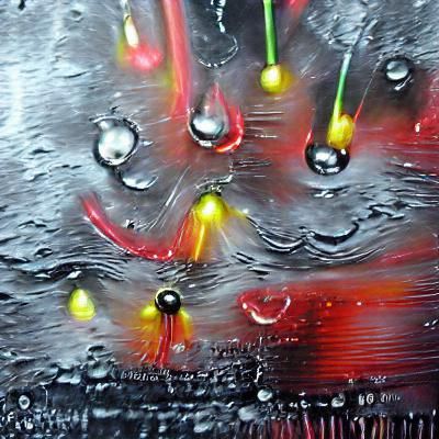 Beautiful Acrylic Art of Voltage Rain Drops