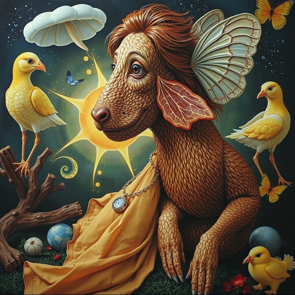 Vibrant Masterpiece in Triadic Colors