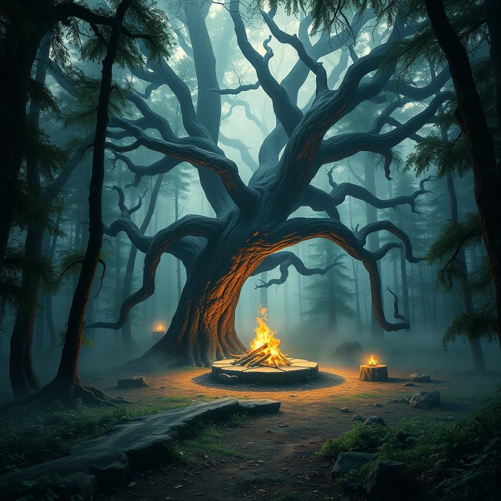 Ethereal Sacred Grove in Baltic Pagan Style