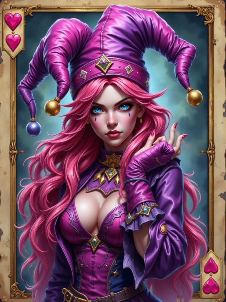 Realistic Female Jester Character Concept Art