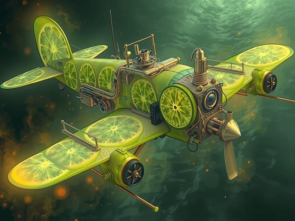 Ethereal Steam Punk Seaplane Soars Above the Ocean