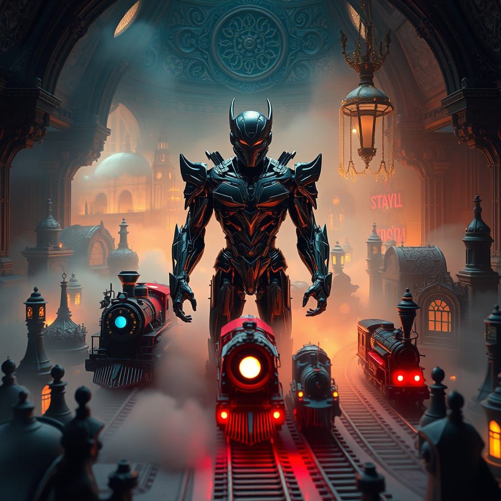 Ultron Watches a Haunting Steampunk Model Train Set