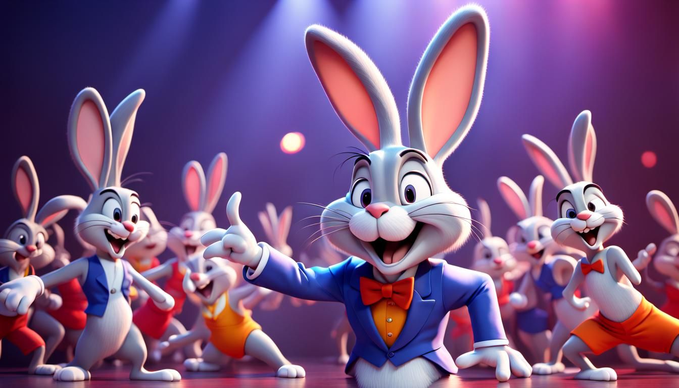 Bugs Bunny Opera Performance: 3D Digital Art
