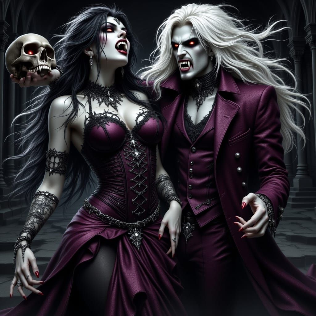 Gothic-Punk Wedding of Evil: A Dark Vampiress