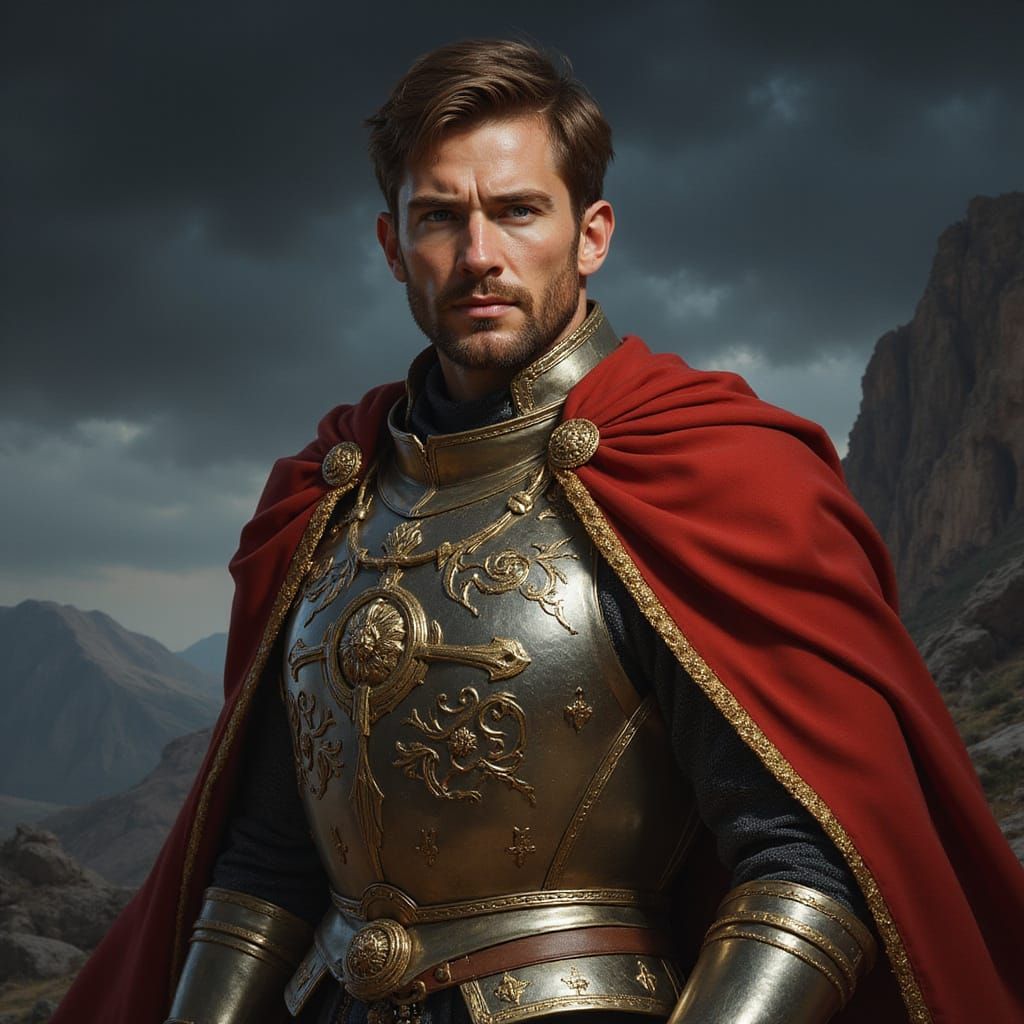 Epic Fantasy Paladin with Unyielding Resolve