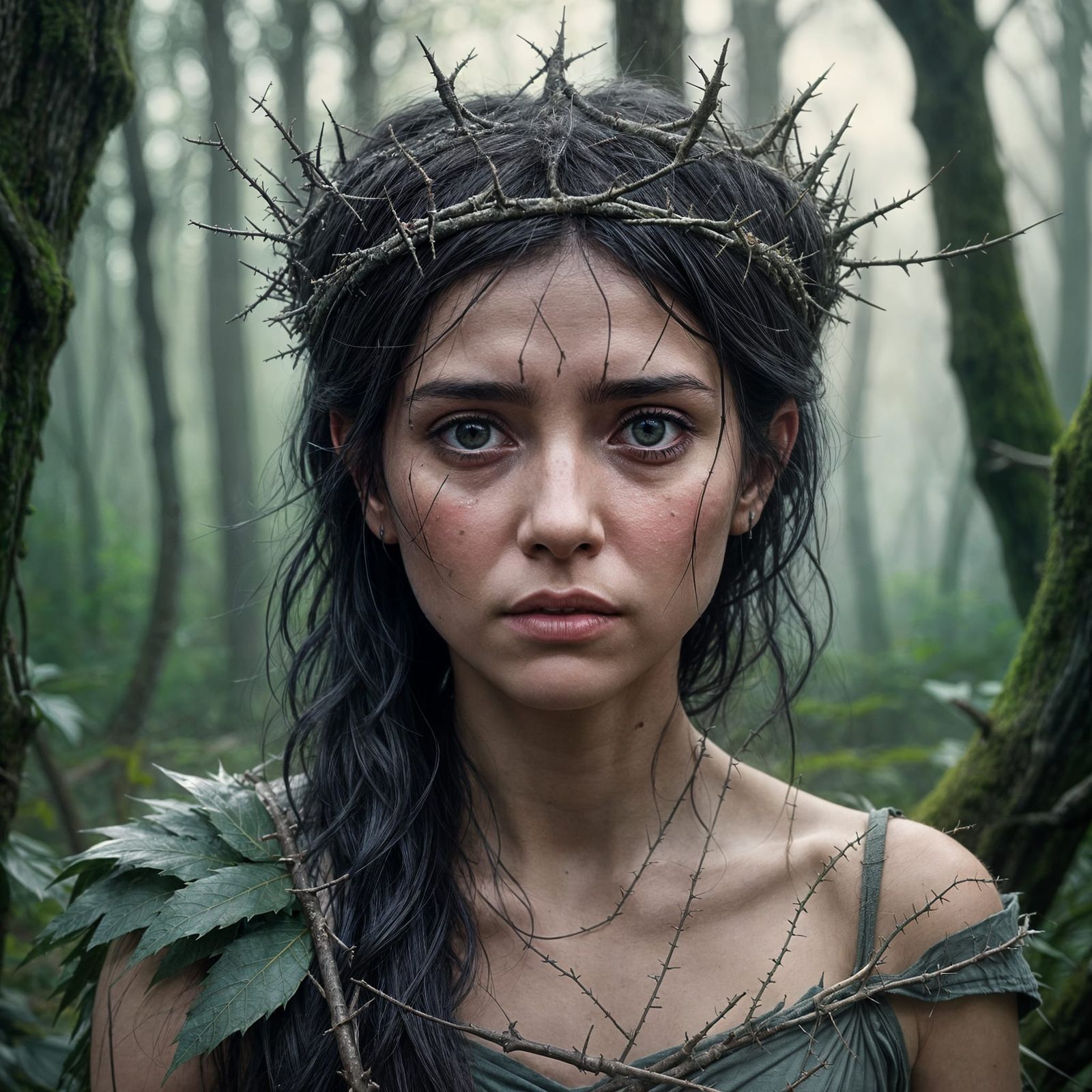 Ethereal Fairy Weeps in Thorny Forest