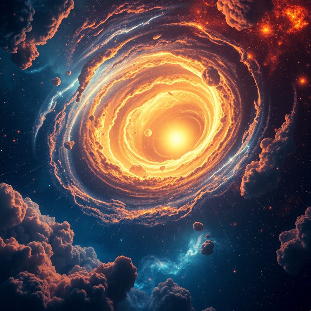 Cosmic Genesis: A Digital Baroque Creation