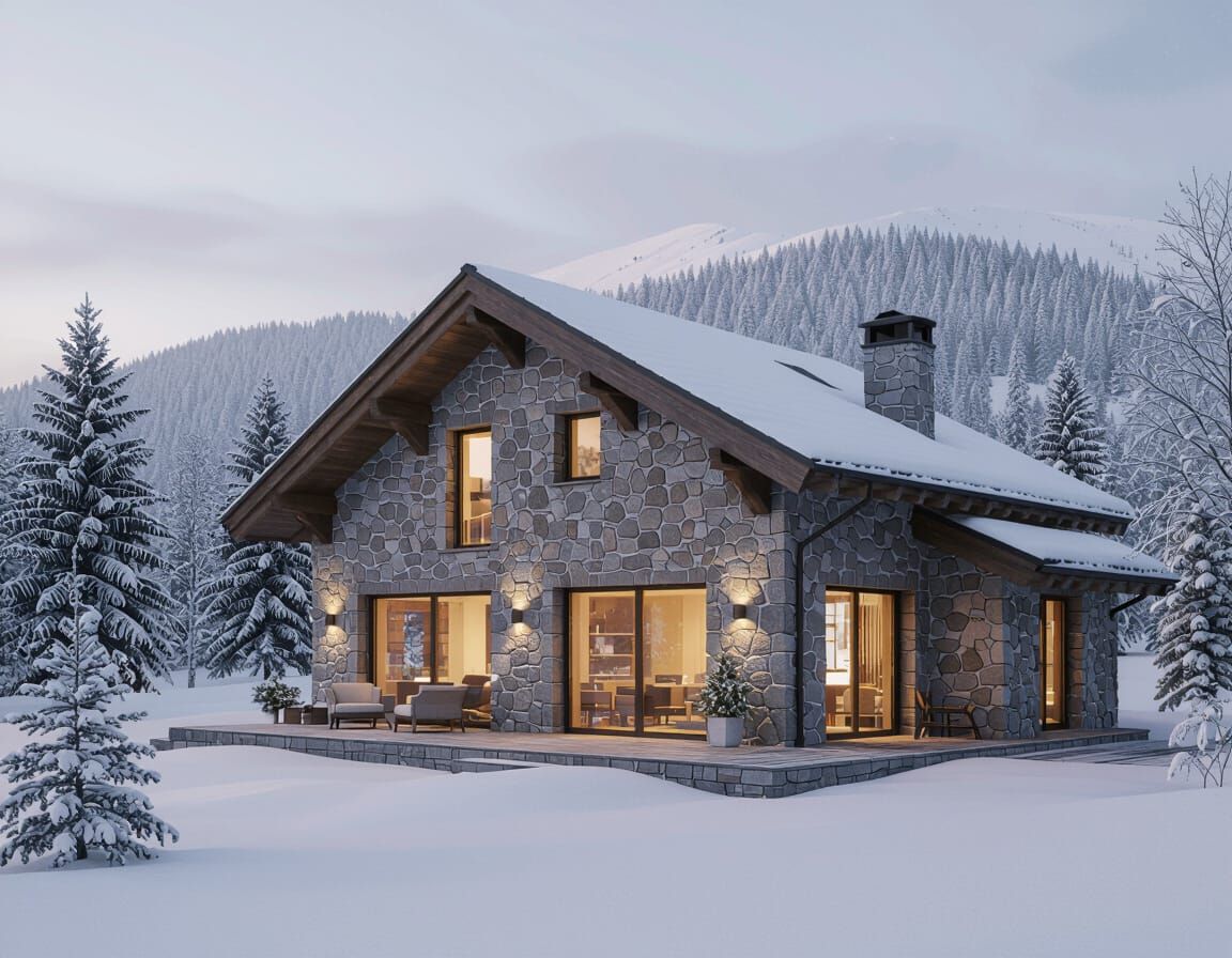 Cozy Stone House in the Alps with Purple Hues