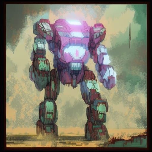 Battletech Timberwolf Clan Mech Digital Painting