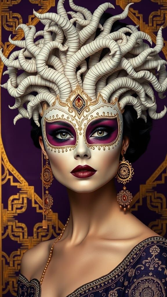 Ethereal Beauty in Art Nouveau Style