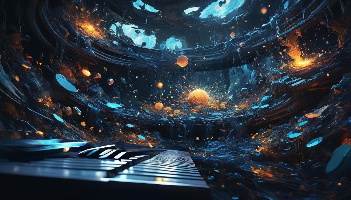 Spacecore Splash Art: Chilling to Epic Music