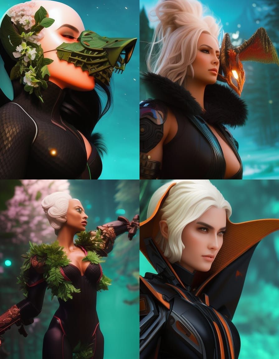 Nature Queen Bodybuilder: Hyperdetailed Unreal Engine Portra...