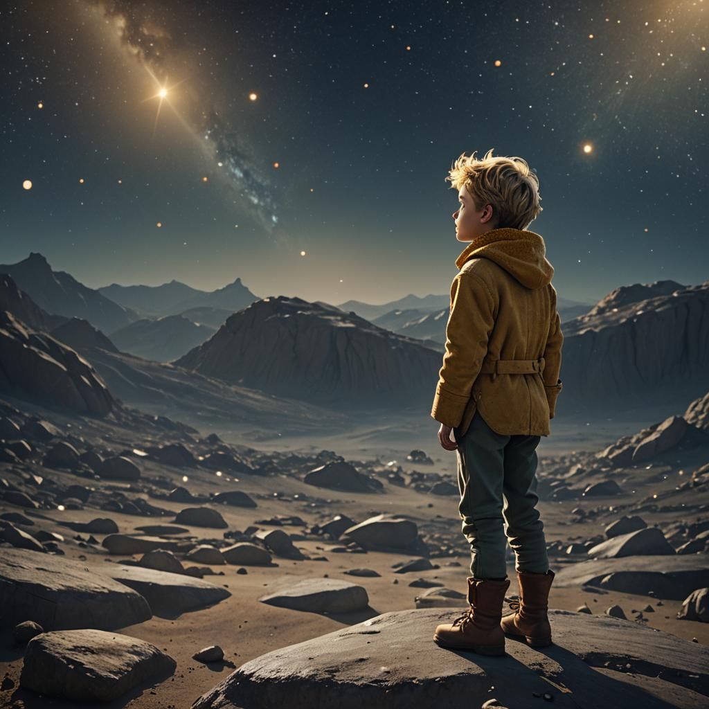 Little Prince on Asteroid, Cinematic Still